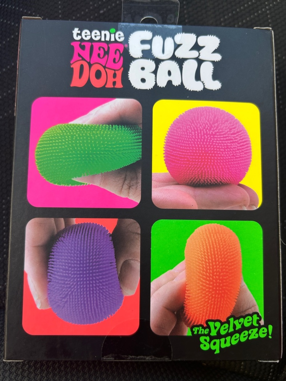 teenie NEE DOH Fuzz Ball 4-Pack — Green, Pink, Purple, Orange - Picture 2 of 2